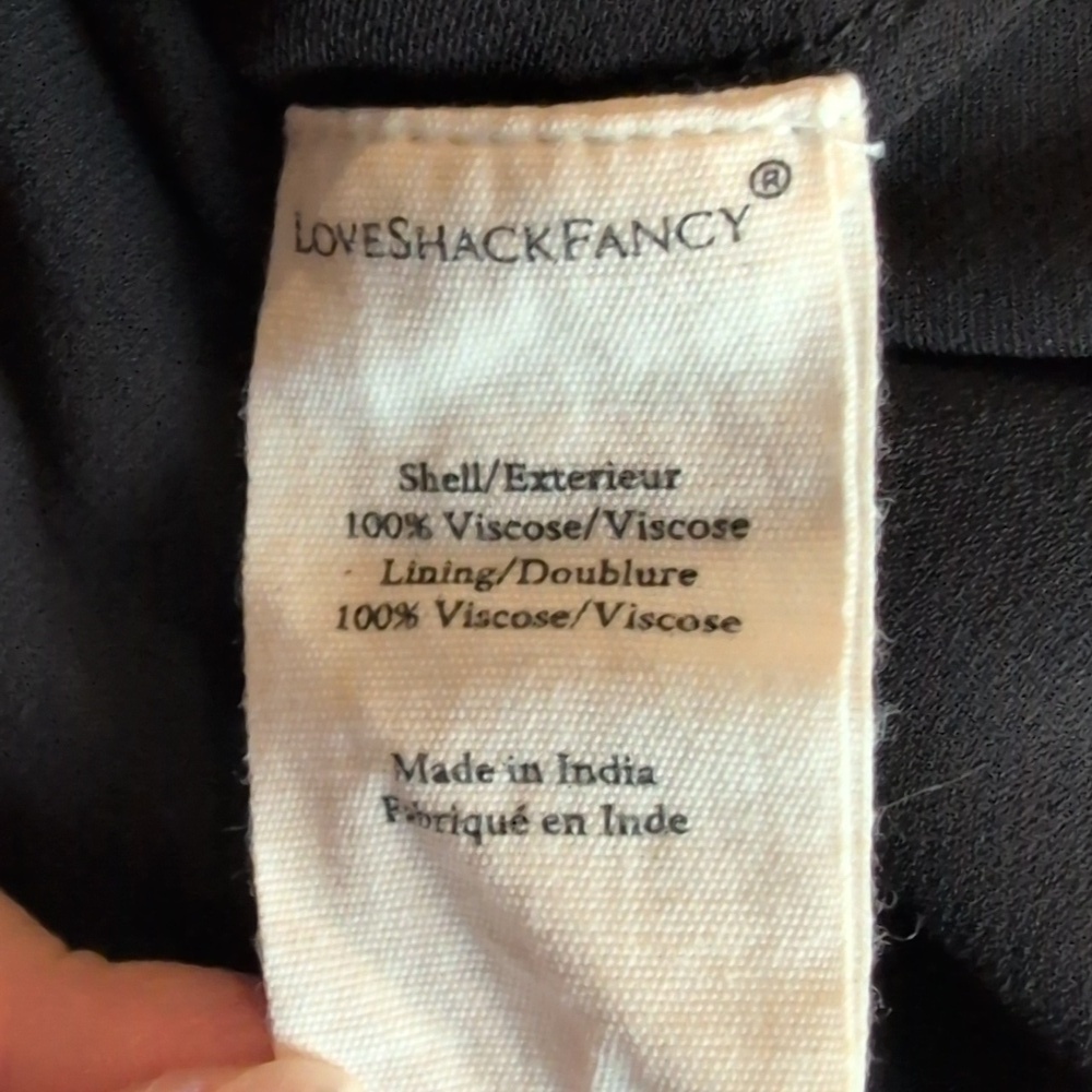 LoveShackFancy Black Tiered Ruffle Mini Skirt Whimsigoth - Women's Small - Picture 6 of 6